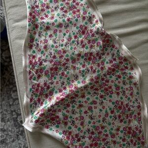 Floral Patterned Silk Scarf